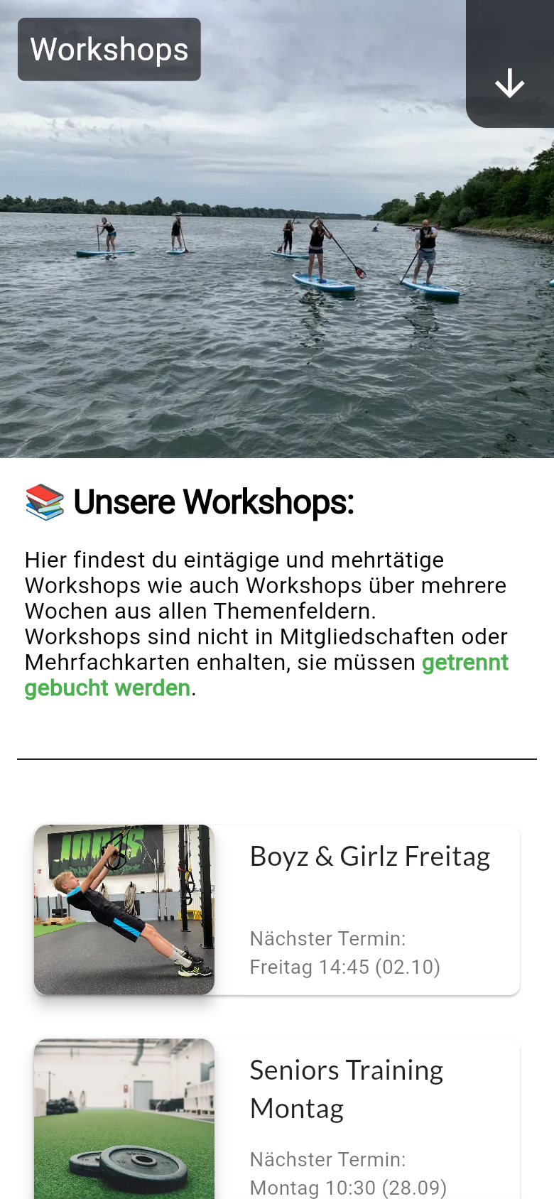Workshop buchen in JODIS Functionaltraining