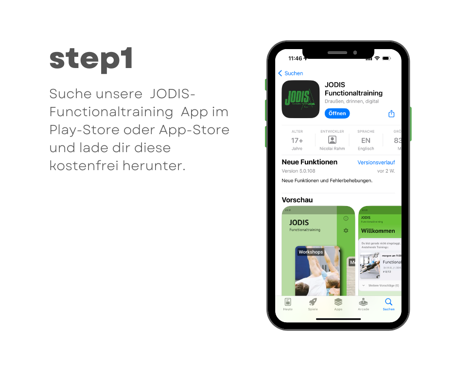 JODIS-App im App Store oder bei Google Play finden und herunterladen.